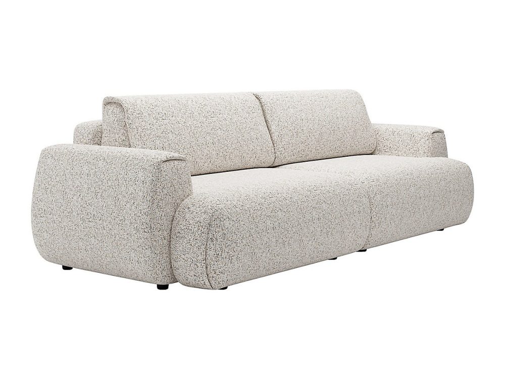 Canapé 4 places convertible en tissu chiné gris clair MONELIA – Réf. LOTUJIMGH3375977018