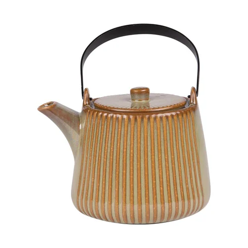 Utile pour le jardin:Théière avec filtre en grès vert Tiao - 1 L