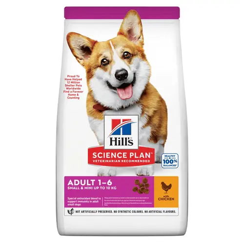 Utile pour le jardin：Croquette pour chien adulte de petite taille au poulet Hill's - 1,5 kg