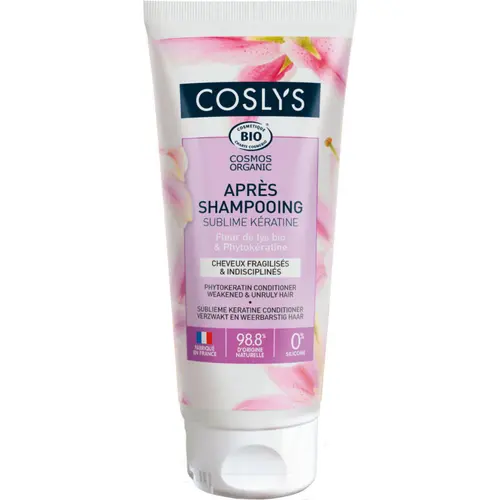 Pratique au jardin：Après-shampooing kératine bio Coslys cheveux fragilisés - 200 ml