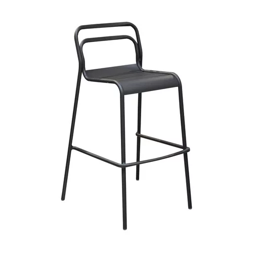 Bien pratique à l’extérieur：Chaise haute Oro grise en aluminium 60 x 54 x 104 cm