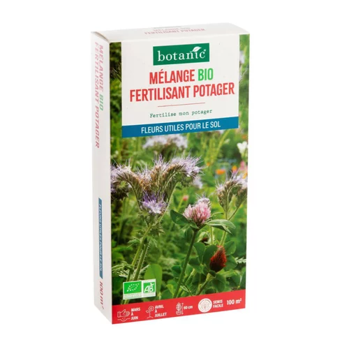 Côté jardin：Mélange de graines fertilisant pour potager bio botanic® - graines à semer (100 m²)