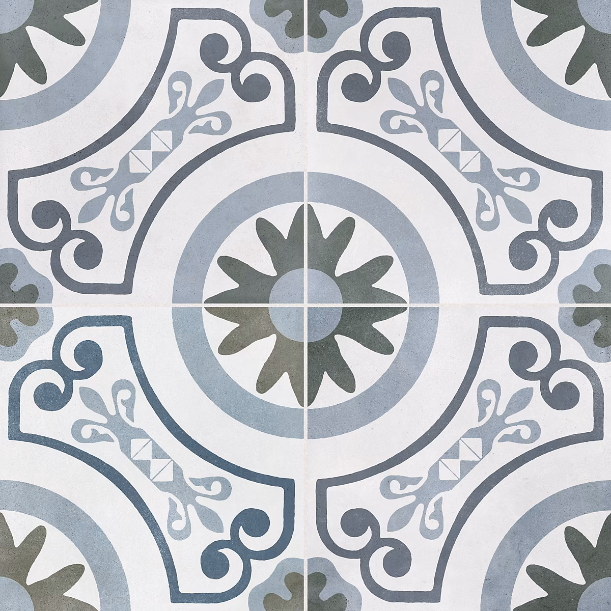 Carrelage effet Carreau ciment Averisca Bleu 22 – 3x22, 3x0, 9 cm Novera, Sol et mur intérieur (vendu par carton de 0, 65 m²), RO'MA