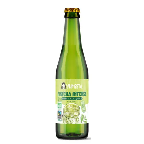Nature maison:Matcha intense sans sucres ajoutés bio Yumista - 33 cl