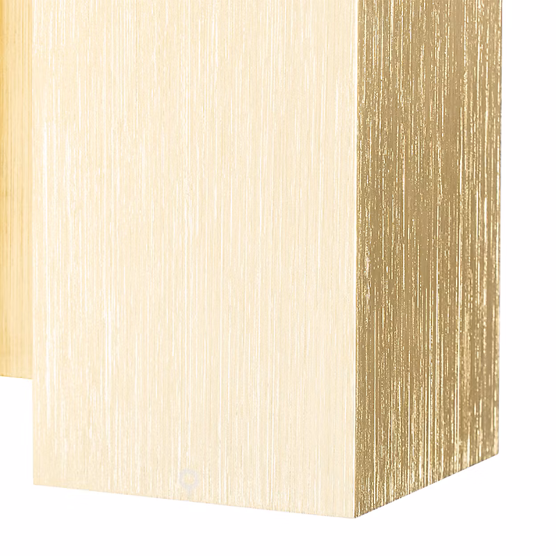 Applique murale moderne dorée carrée 2 lumières – Sandy