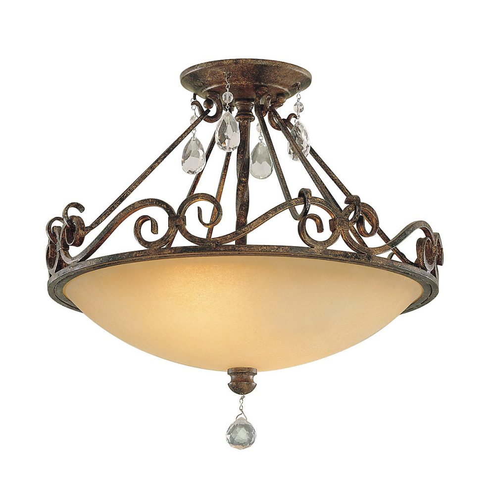 Chateau Feiss 2 lumière semi-plafonnier bronze moka – Réf. PFCRKUFUI0573341444