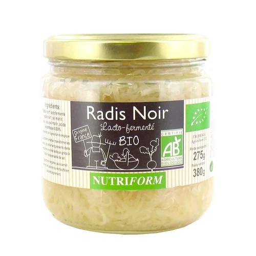 Esprit jardin：Radis noir lacto-fermentées bio 380g