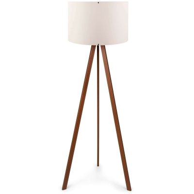 Lampadaire en MDF et PVC Floor (Ecru et marron)