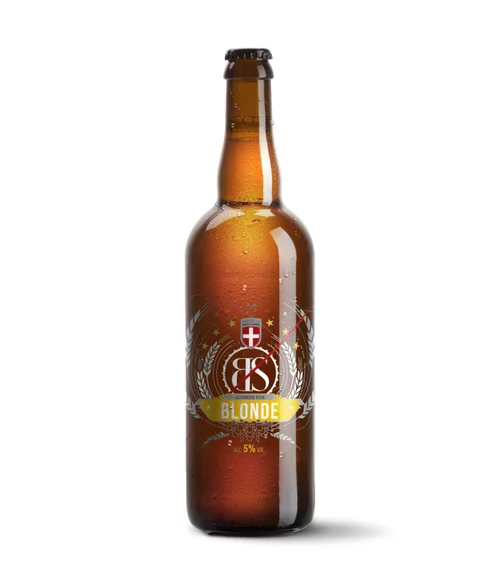 Ambiance jardin：Bière BS blonde bio Brasseurs Savoyards - 75 cl