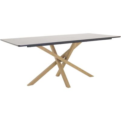 Table de repas 90 x 180 cm Piazza (Noir, Marron)