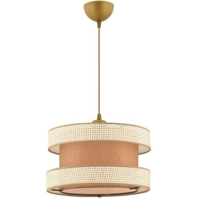 Suspension en coton et métal Halo (Blanc et marron)