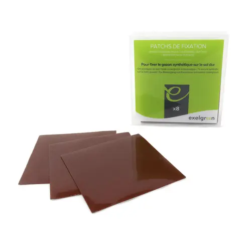 Jardin inspiration:Patch de fixation pour gazon synthétique marron par 8