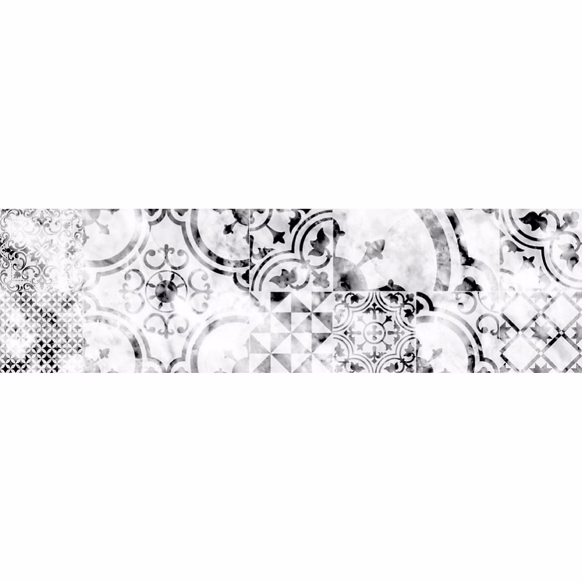 Crédence adhésive horizontale effet marbre en aluminium Blanc – L. 90 x l. 20 x H. 0.3 cm, PATCH