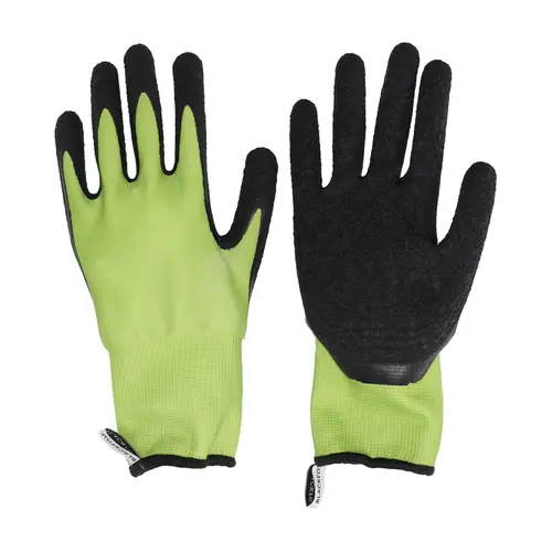 Les essentiels du jardin：Gant Agrip coloris vert anis en polyester certifié GRS Blackfox - taille 8