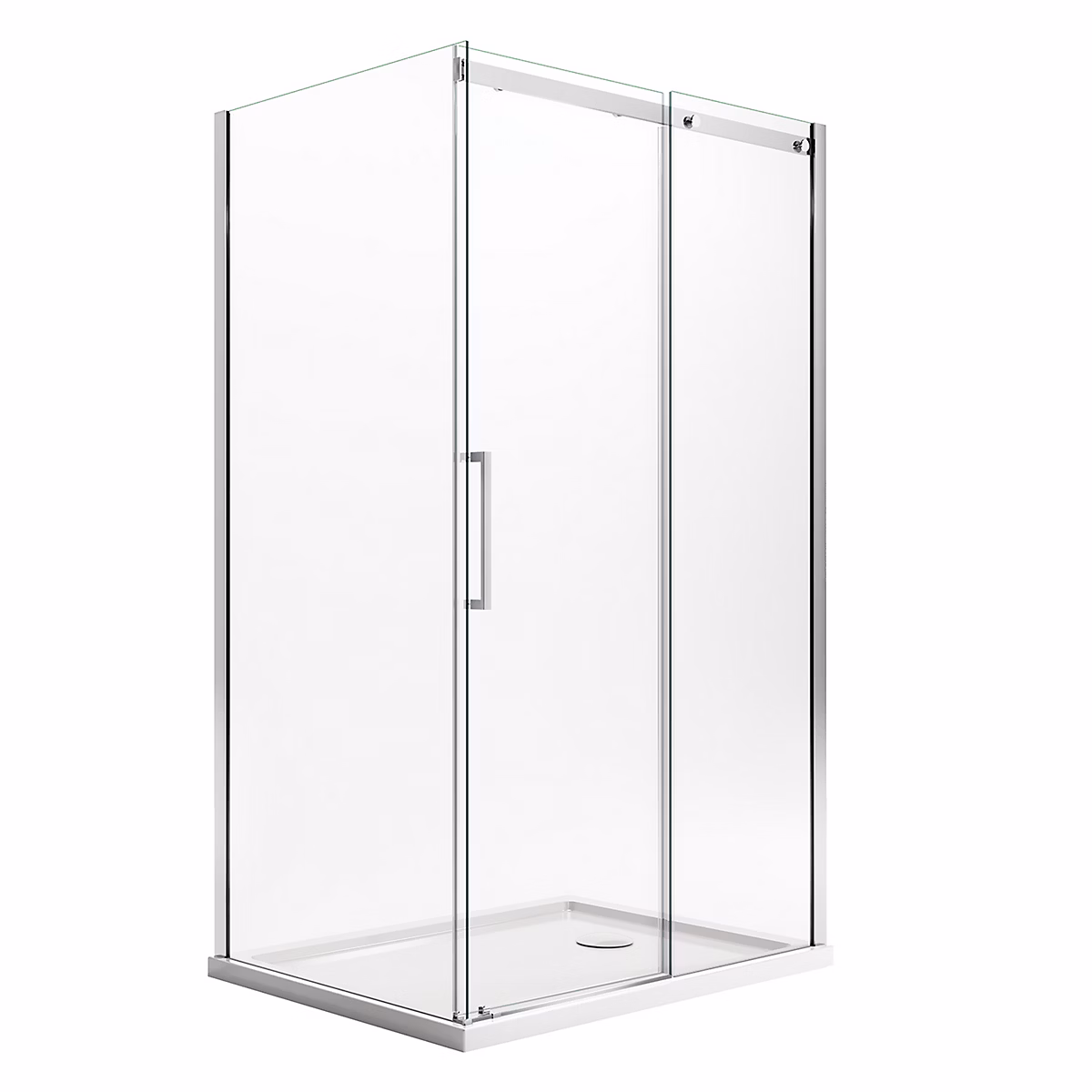 Cabine de douche 90 × 150CM H200 Verre Transparent 8mm Droite avec Easy – Clean mod. Prime Duo 1 Porte