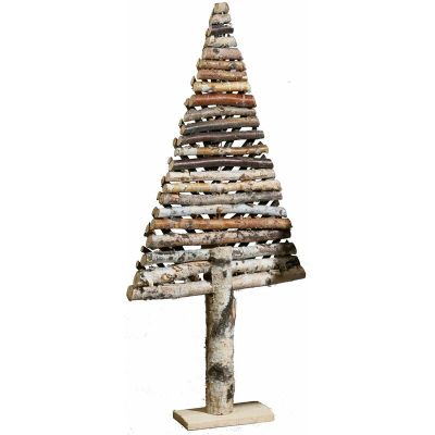 Sapin décoratif en bouleau motif chevron (Moyen modèle)