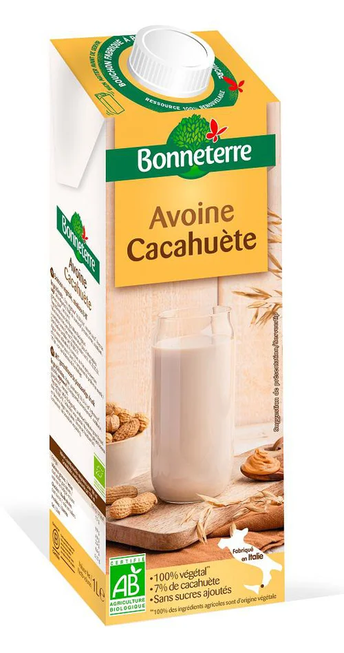 À découvrir pour le jardin：Lait d'avoine cacahuète bio Bonneterre - 1 L