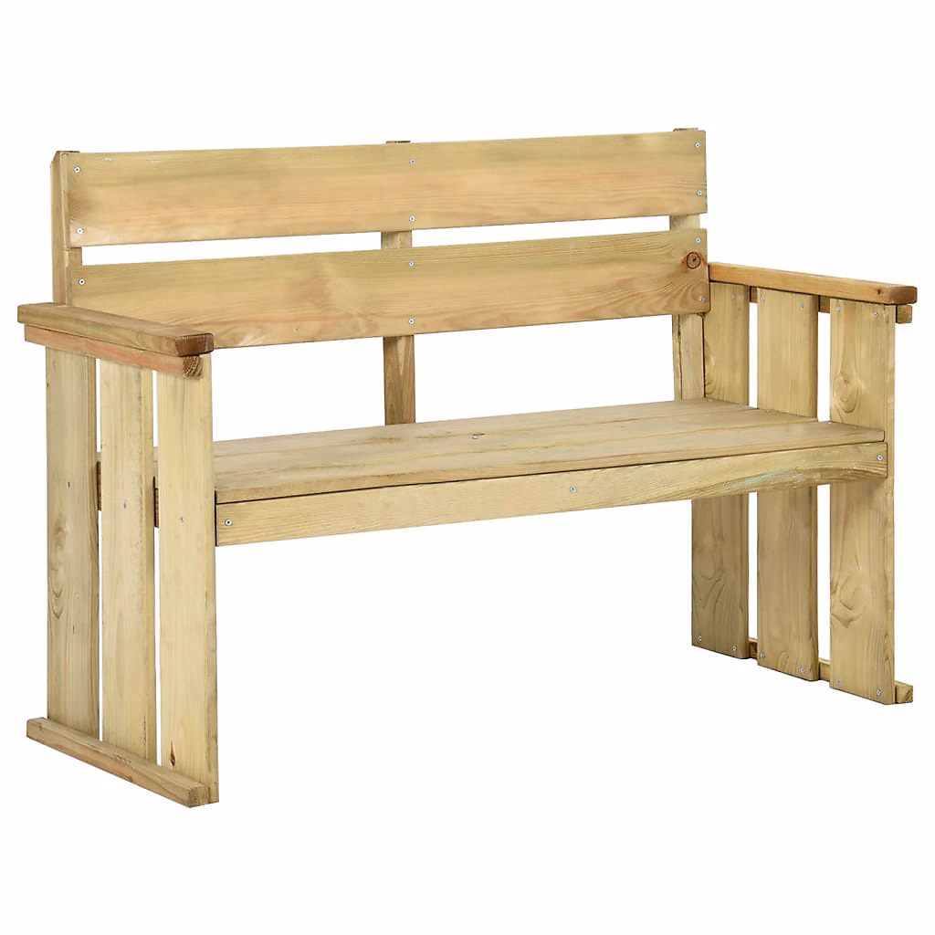 Banc de jardin 121 cm bois de pin imprégné vidaXL – Réf. SEKYTOPDV0520336074