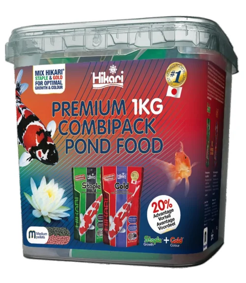 Bien utile au jardin：Granulés medium pour carpes koïs - HIKARI Staple & Gold Mini Combi Pack - 5-5.5mm, 1kg