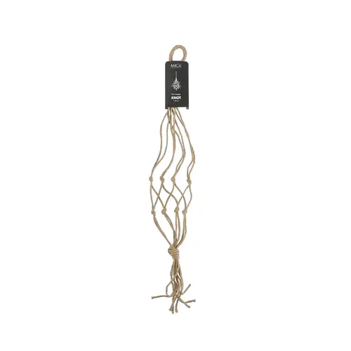 Jardin durable：Suspension pour pot coloris beige en jute Knot Mica Decorations - 90 x Ø 15 cm
