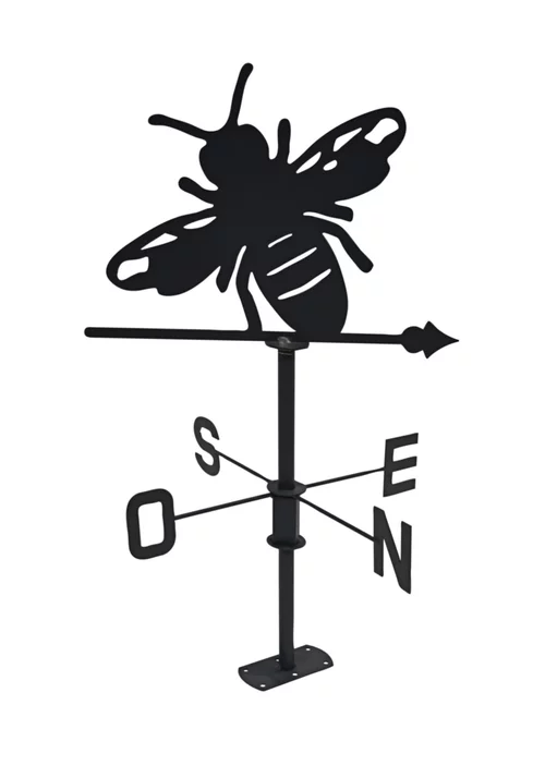 Pour vos besoins au jardin:Girouette abeille en acier anthracite Louis Moulin - 45 x 74 cm