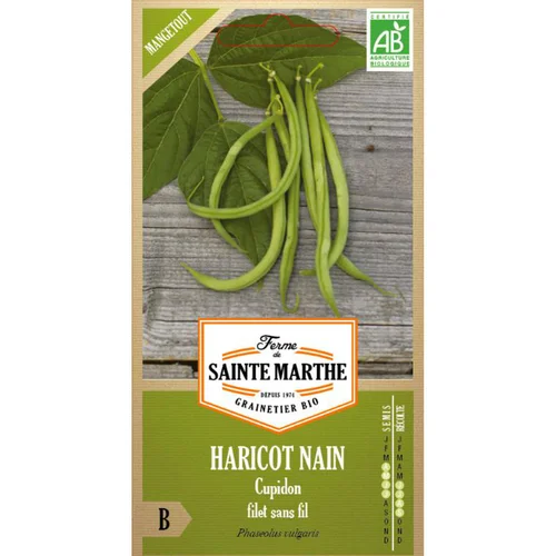 Jardin service:Graines de Haricot nain Cupidon bio Ferme de Sainte Marthe - graines à semer