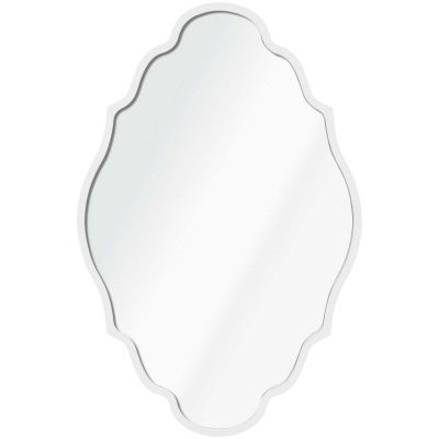 Miroir en verre et MDF 30 x 47 cm Axis (Blanc)