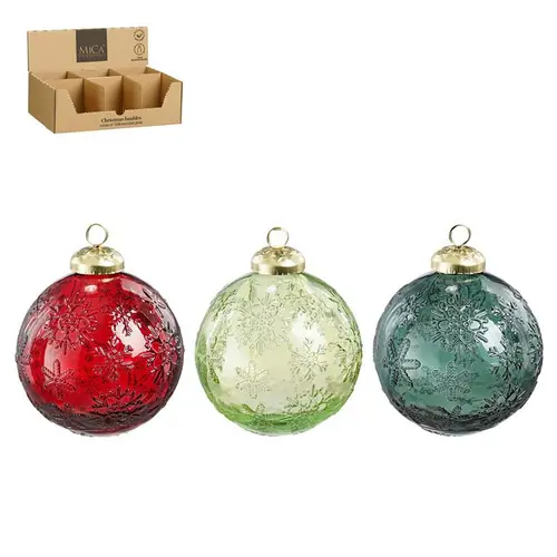 Pour vos besoins extérieurs：Boule en verre recyclé coloré - Ø 8 x H 10 cm