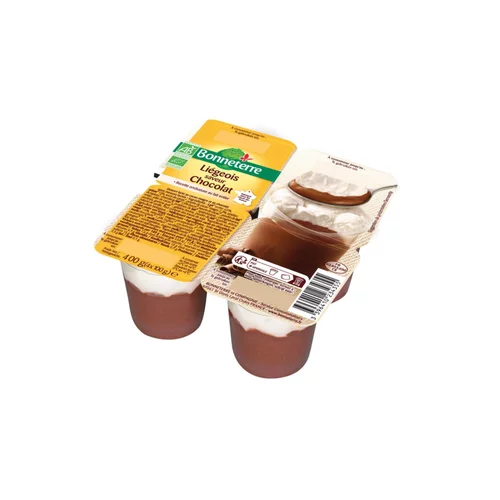 Votre jardin：Liégeois saveur chocolat Bonneterre en pot 400 g