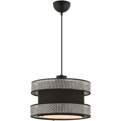 Suspension en coton et métal Halo (Gris et noir)