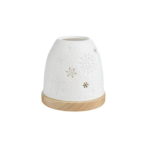 Conçu pour vos extérieurs：Mini-igloo lumineux en verre à motifs flocons Bernard Grange