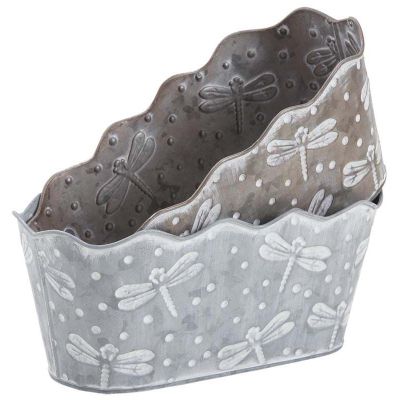 Corbeille en métal patiné Libellules (Lot de 2)