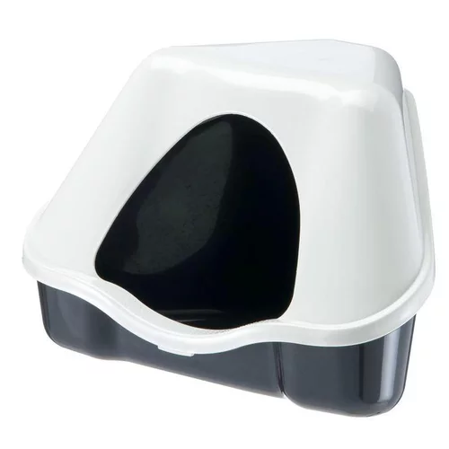 Mieux dehors:Bac à litière pour cochons d'inde et petits lapins coloris noir Ferplast Nora – 29 x 28 x 22 cm