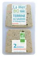 Spécial jardin：Terrine de saumon & fromage blanc bio 2 tranches La Mer bio - 120 g