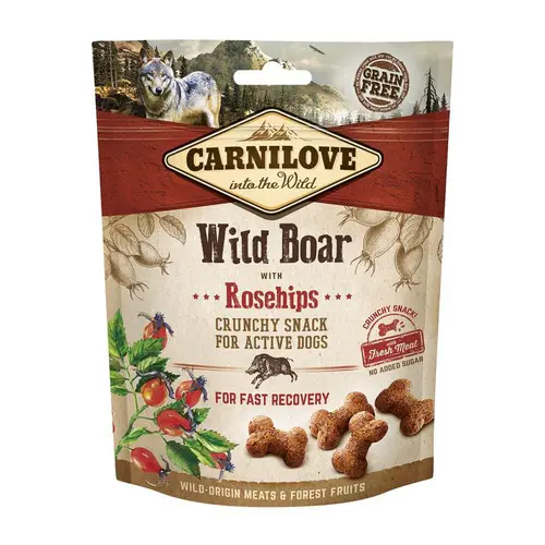 Idée extérieure:Friandise pour chien au sanglier Carnilove - 200 g