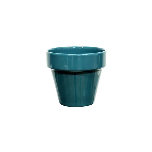 Vie dehors:Pot horticole émaillé de 0,9 L coloris bleu Ø 14 x H 12 cm