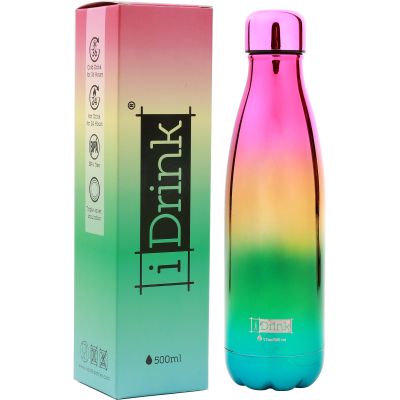 Bouteille isotherme décorée 500 ml (Arc en ciel)