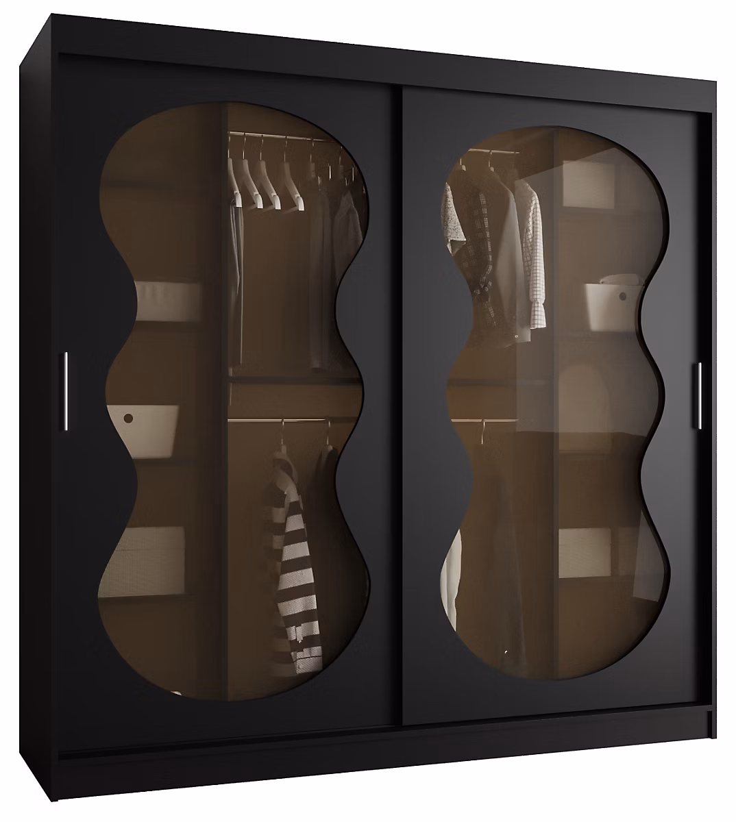Armoire Bahrajn 3 a portes coulissantes H. 200x L.200 x P. 62 – 2 portes