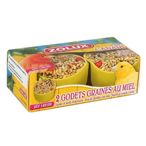 Choix pratique：Godets pour canaris au miel Zolux - x 2