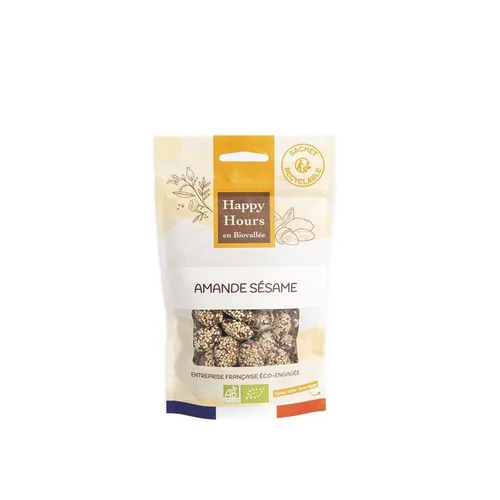 Jardin nature:Amandes bio sésame miel Happy Hours en Biovallée - 115 g