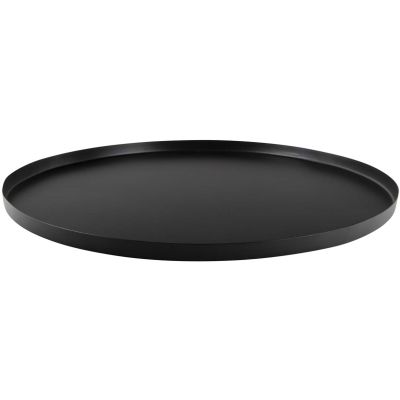 Plateau rond en métal Tray 39.5 cm (Noir)
