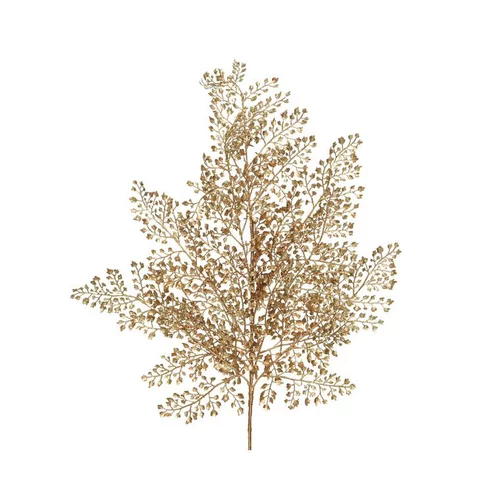 Espace vert pratique：Branche artificielle sur tige dorée à paillettes - 30 x 4 x 68 cm