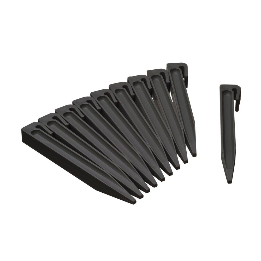 Nature Ancres pour bordure de jardin - PP, noir x10