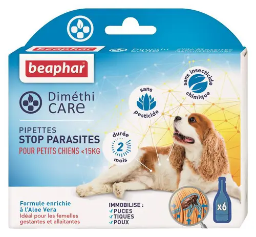 Une touche extérieure：Pipettes pour petit chien DiméthiCARE 6 x 1,5 ml