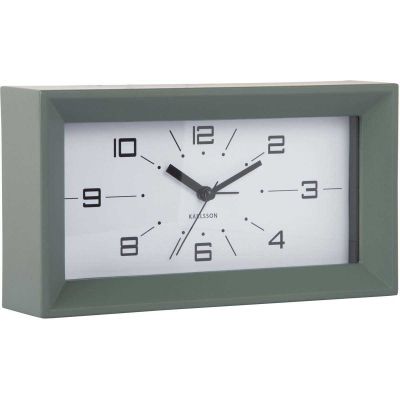 Réveil matin rectangulaire Lujo (Vert)
