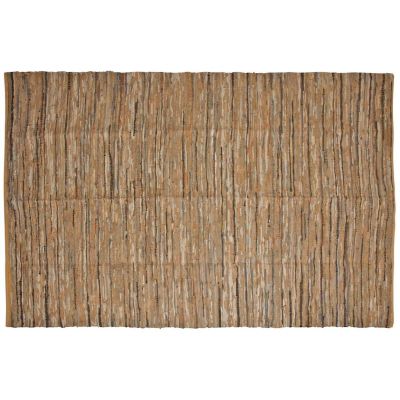 Tapis en coton recyclé et cuir (300 x 200 cm)