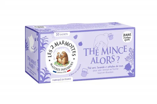Jardin au quotidien:Boite de thé "Mince alors" bio Les 2 marmottes - 63 g