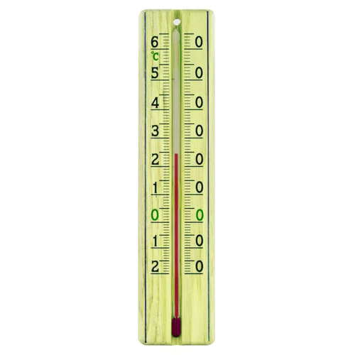 Un choix malin pour l’extérieur:Thermomètre hêtre en bois taupe de 22 cm