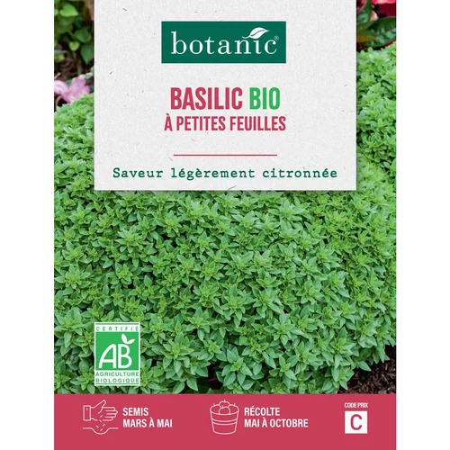 Confort extérieur：Graines de basilic à petites feuilles bio botanic® - graines à semer