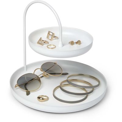 Vide poche design en métal (Blanc)